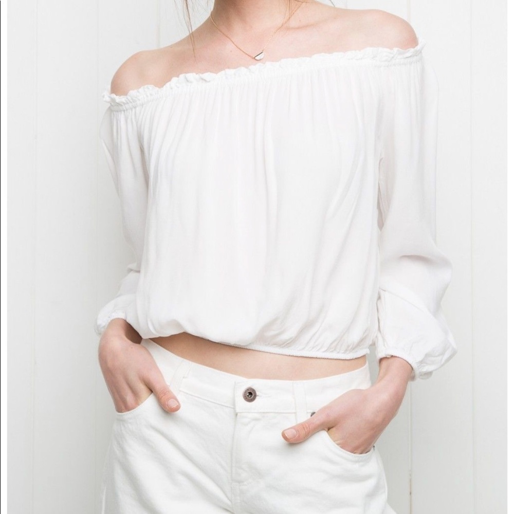 White off the shoulder blouse